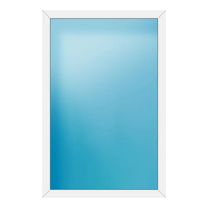 Festverglasung aus Kunststoff 124x188 cm Weiß