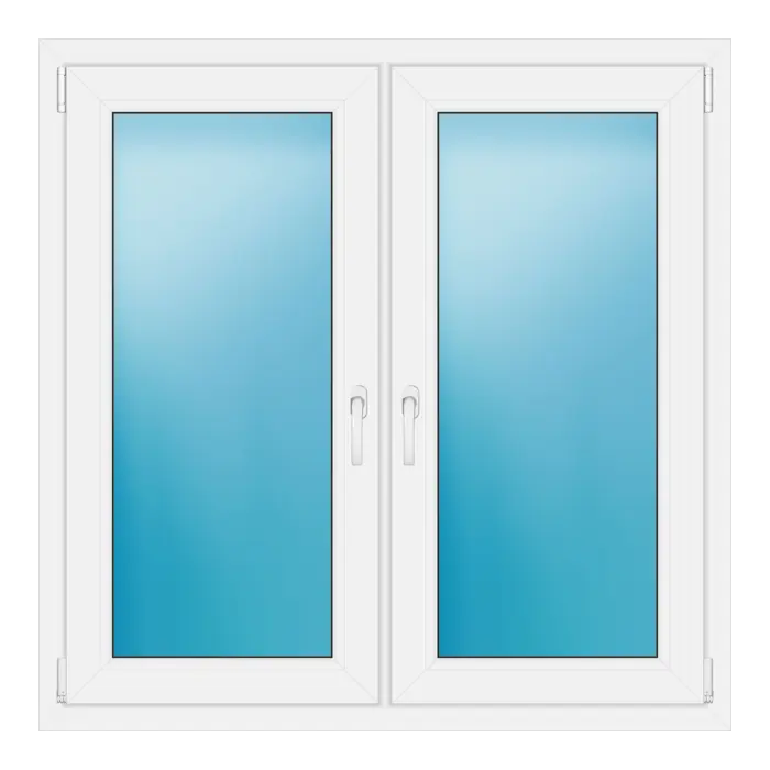 Zweiflügeliges Kunststofffenster 120x120 cm Golden Oak genarbt