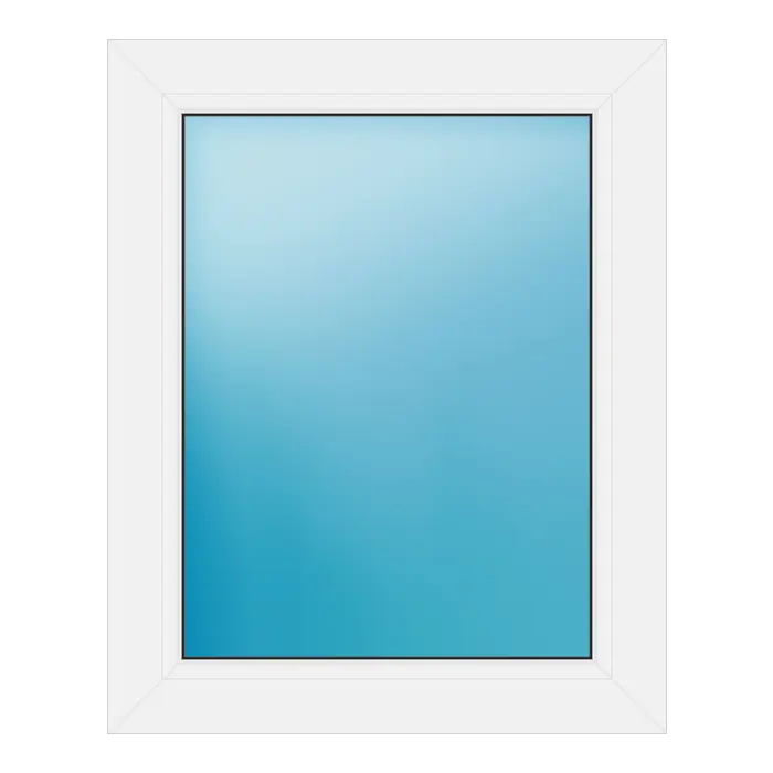 Festverglasung aus Kunststoff 59,5x74 cm Weiß