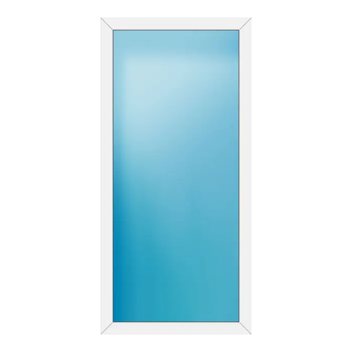 Festverglasung aus Kunststoff 98x206 cm Weiß