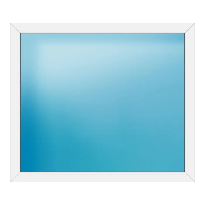 Festverglasung aus Kunststoff 146x126 cm Weiß
