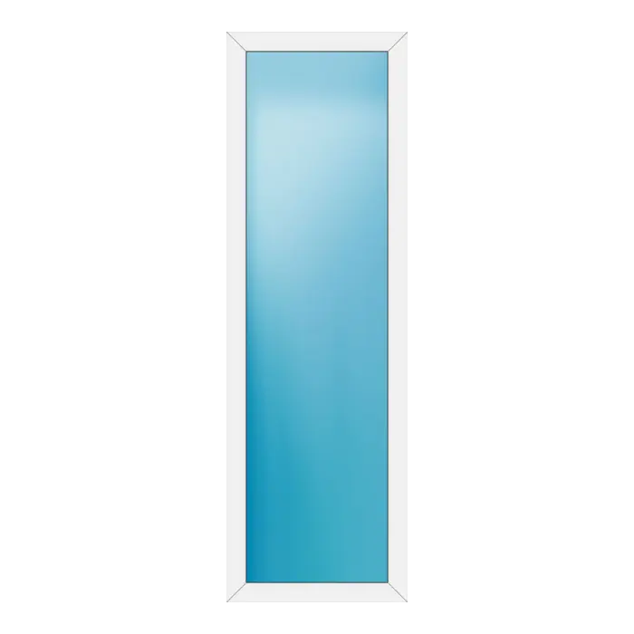 Festverglasung aus Kunststoff 74x234 cm Weiß