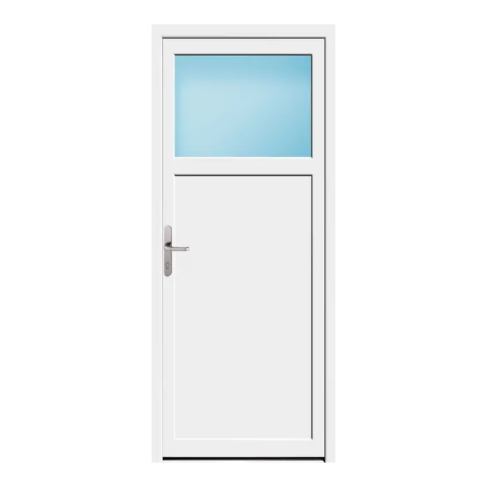 Nebeneingangstür 86x205 cm 1/3 Glas Weiß