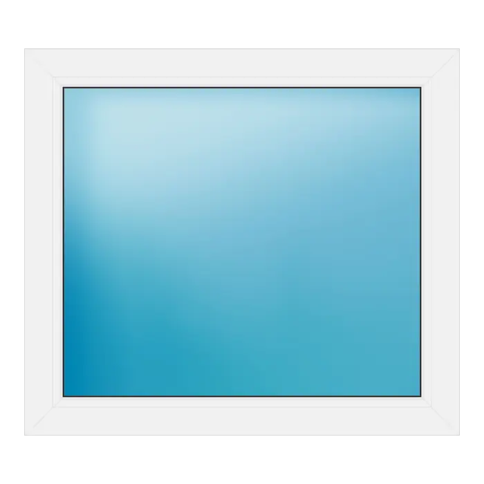 Festverglasung aus Kunststoff 90x80 cm Weiß
