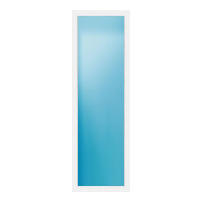 Festverglasung aus Kunststoff 80x250 cm Weiß