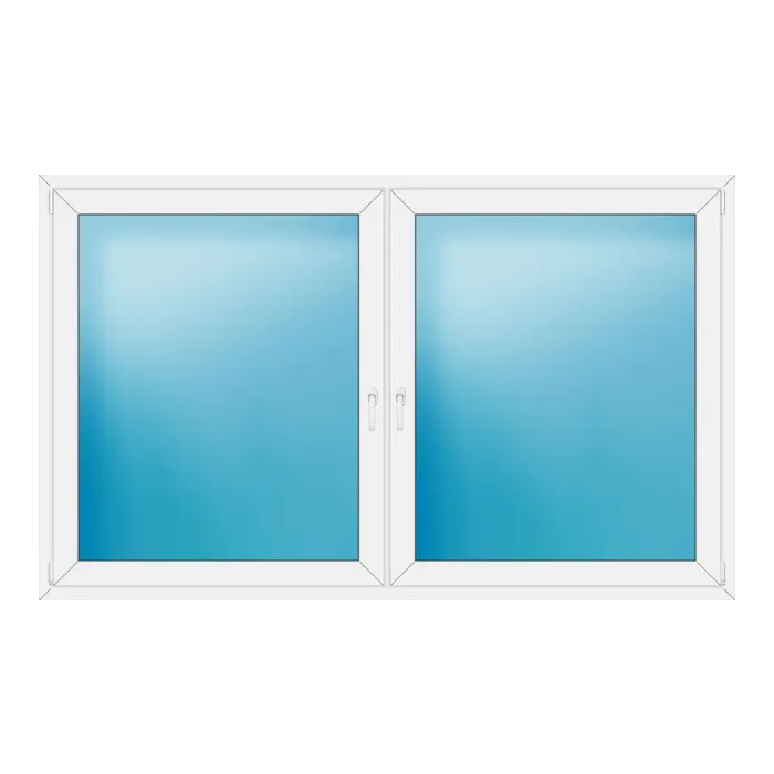 Zweiflügeliges Kunststofffenster 226x138 cm Weiß
