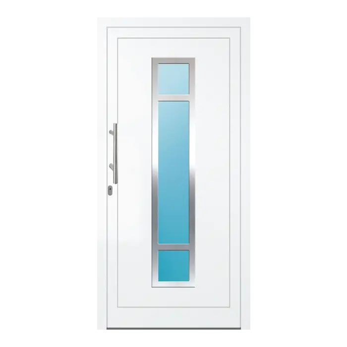 Haustür Aluminium 100x204 cm Prezo Top 01 Verkehrsweiß RAL 9016