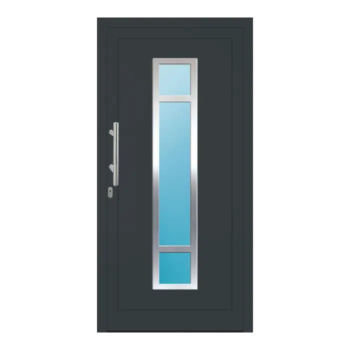Haustür Aluminium 98x198 cm Prezo Top 01 Anthrazitgrau RAL 7016