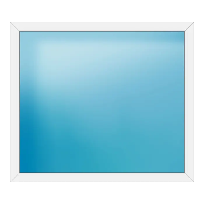 Festverglasung aus Kunststoff 158x138 cm Weiß