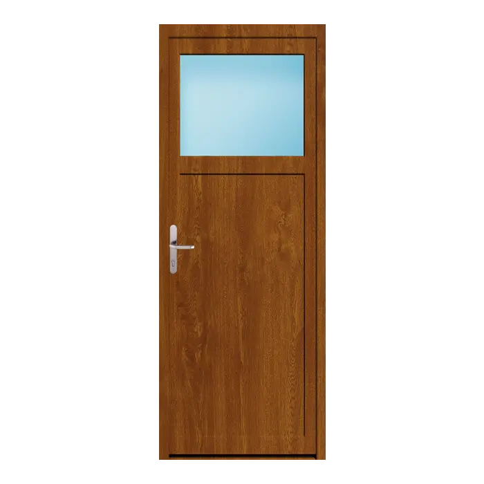 Nebeneingangstür 81x212 cm 1/3 Glas Golden Oak genarbt