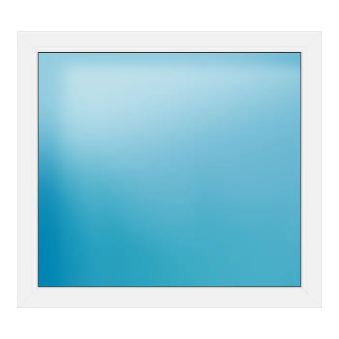 Festverglasung aus Kunststoff 117x106 cm Weiß