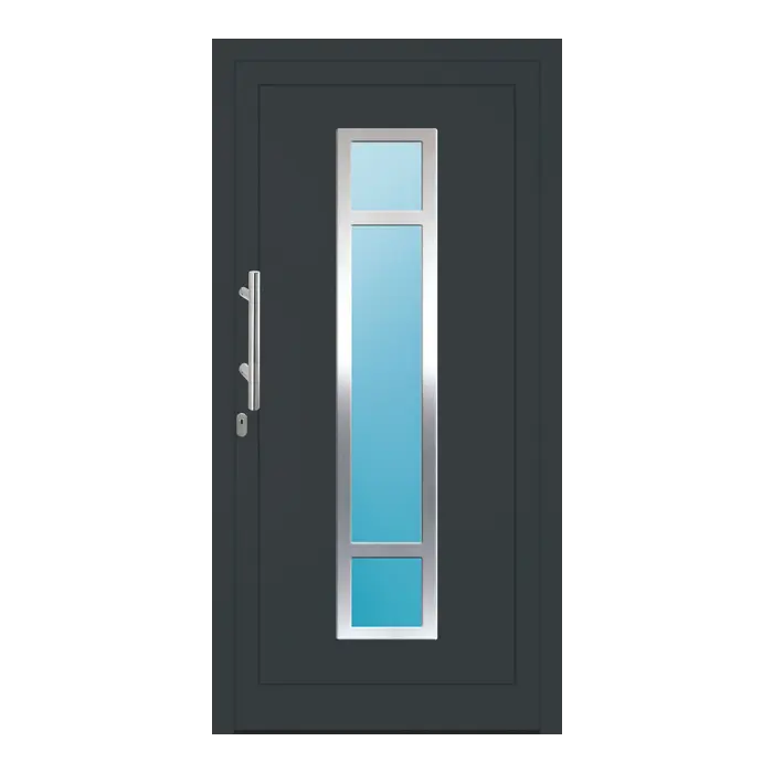Haustür Aluminium 100x199 cm Prezo Top 01 Anthrazitgrau RAL 7016