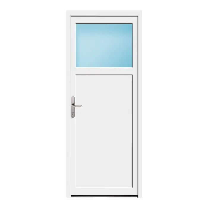Nebeneingangstür 83x205 cm 1/3 Glas Weiß