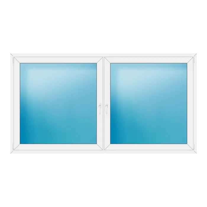 Zweiflügeliges Kunststofffenster 250x134 cm Weiß