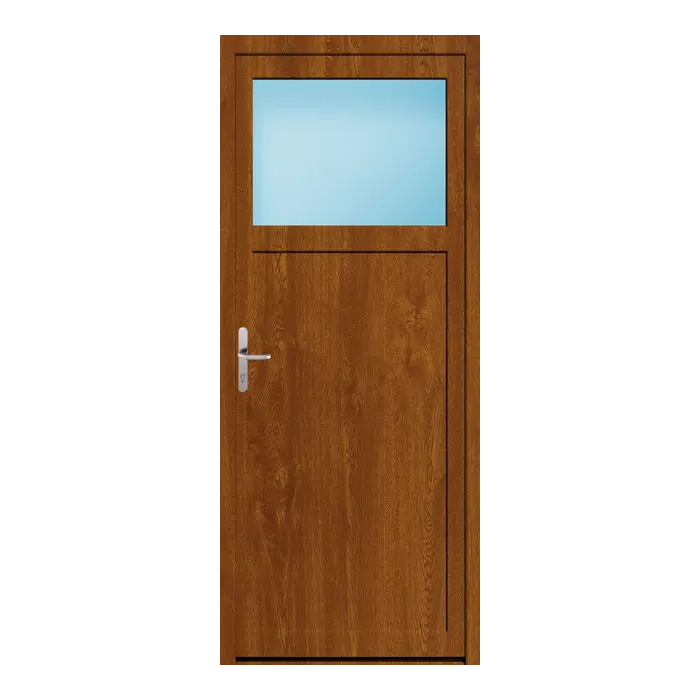 Nebeneingangstür 95x230 cm 1/3 Glas Golden Oak genarbt