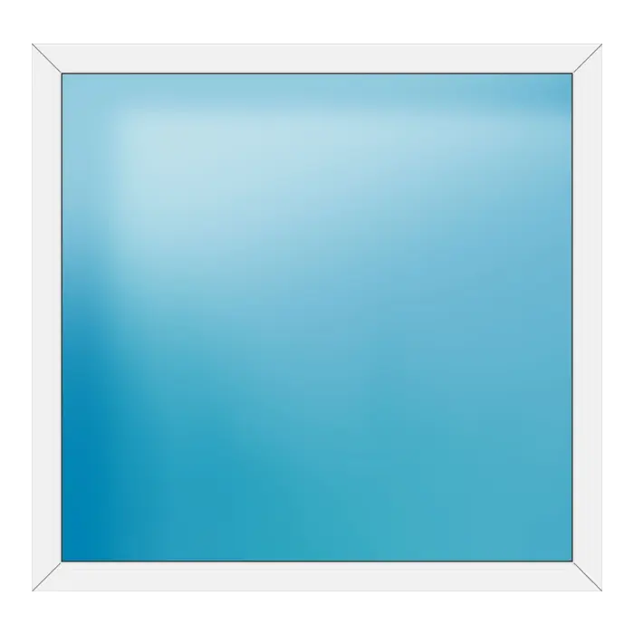 Festverglasung aus Kunststoff 154x148 cm Weiß