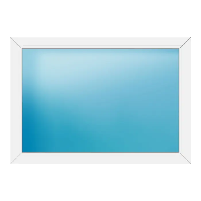 Festverglasung aus Kunststoff 122x86 cm Weiß