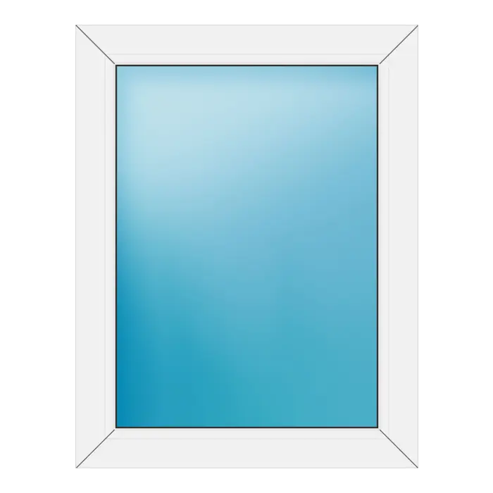 Festverglasung aus Kunststoff 68x88 cm Weiß