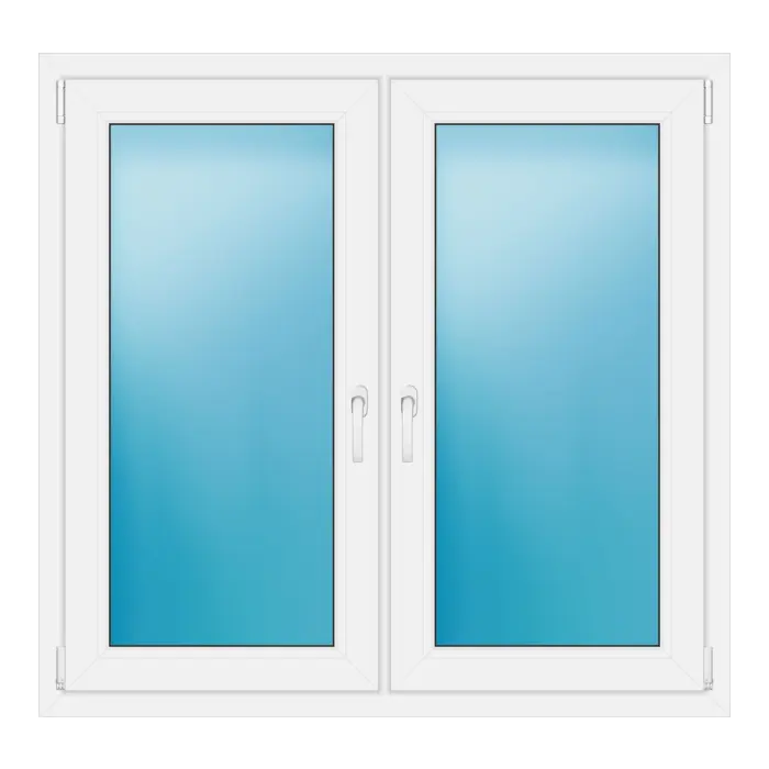 Zweiflügeliges Kunststofffenster 125x120 cm Weiß