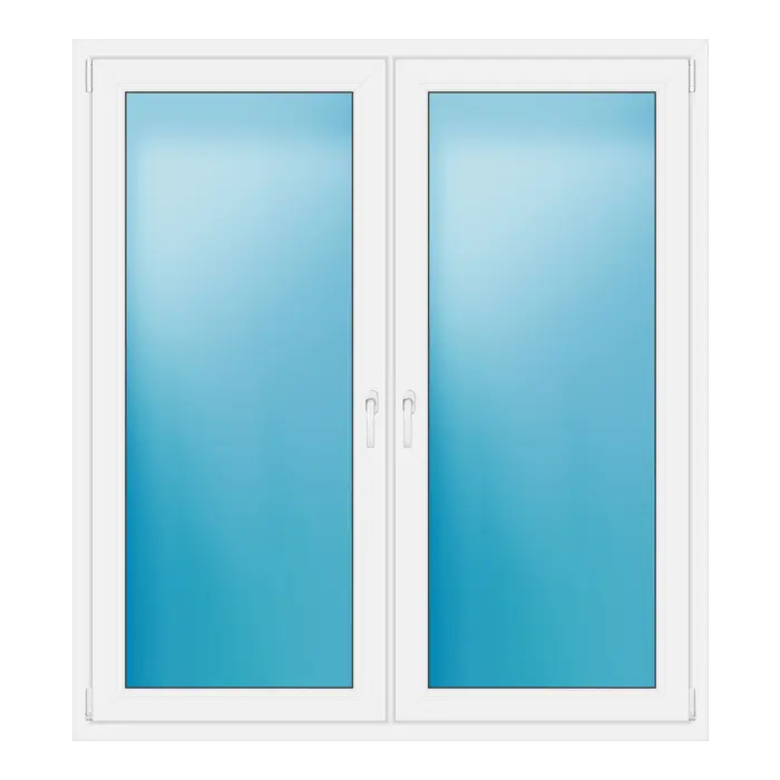 Zweiflügeliges Kunststofffenster 154x170 cm Weiß