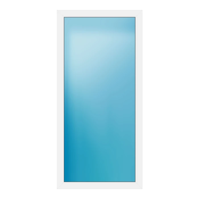 Festverglasung aus Kunststoff 96x201 cm Weiß