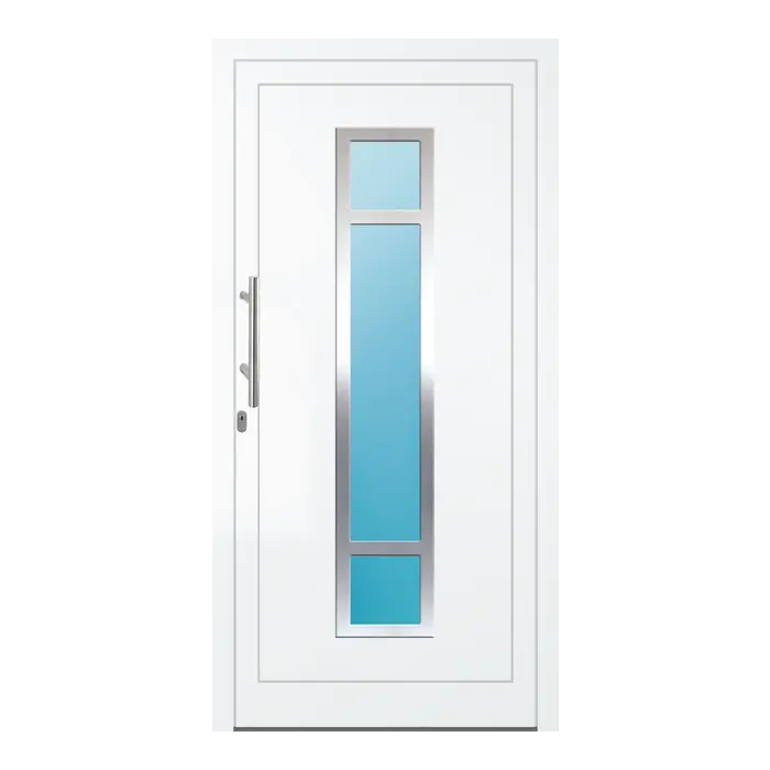 Haustür Aluminium 105x210 cm Prezo Top 01 Verkehrsweiß RAL 9016