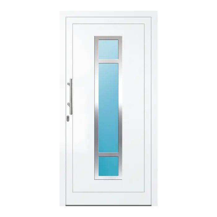 Haustür Aluminium 108x215 cm Prezo Top 01 Verkehrsweiß RAL 9016