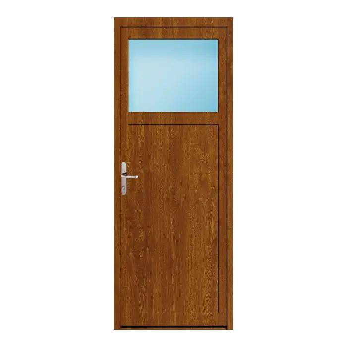 Nebeneingangstür 86x224 cm 1/3 Glas Golden Oak genarbt