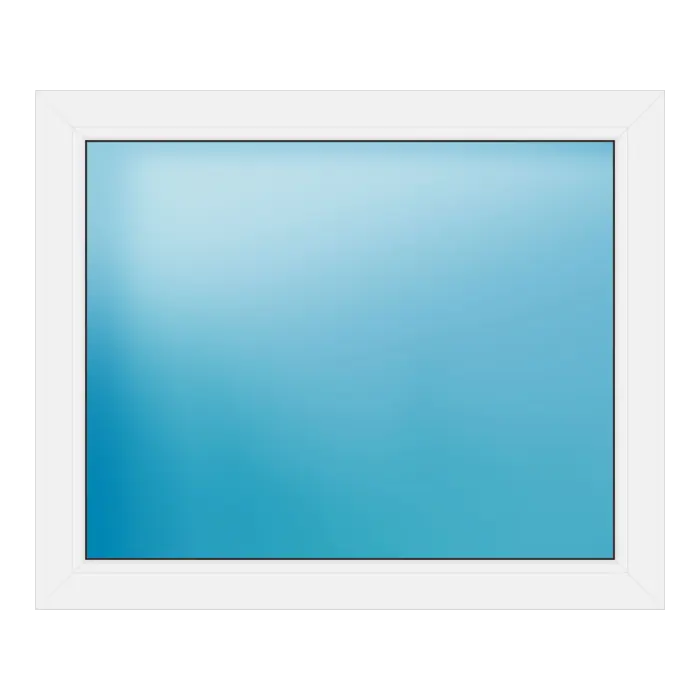Festverglasung aus Kunststoff 100x82,5 cm Weiß