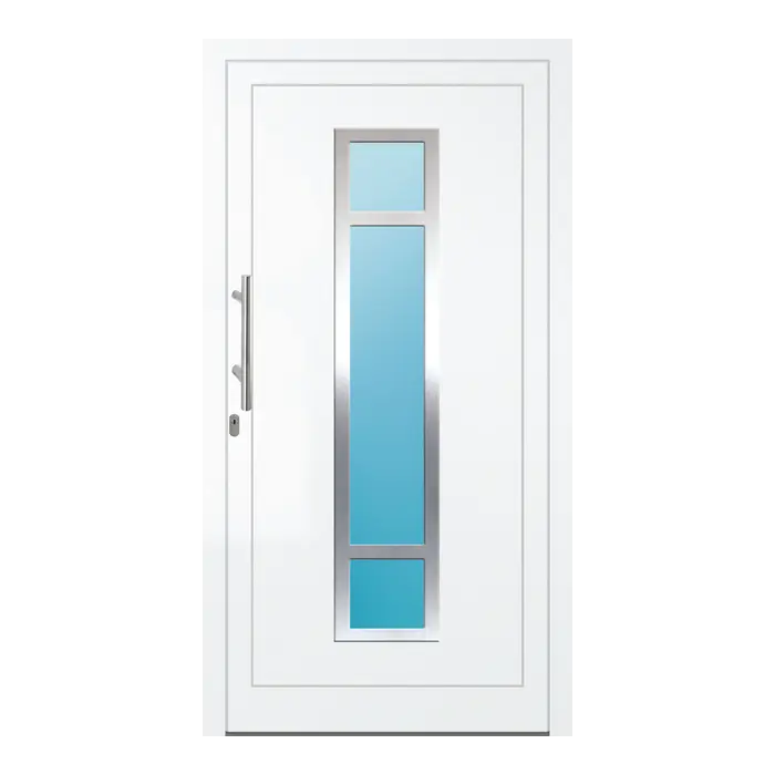 Haustür Aluminium 108x204 cm Prezo Top 01 Verkehrsweiß RAL 9016