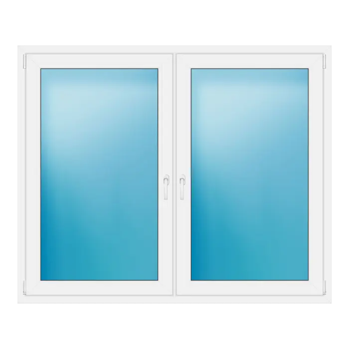Zweiflügeliges Kunststofffenster 174x143 cm Weiß