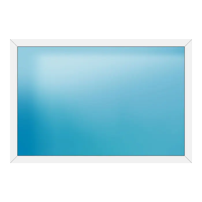 Festverglasung aus Kunststoff 199,6x135,8 cm Weiß