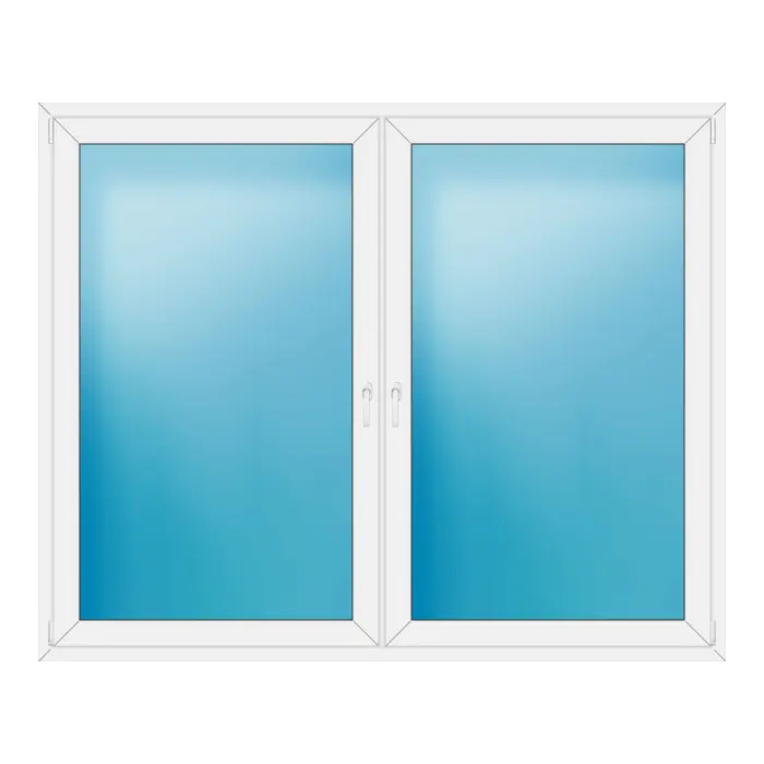 Zweiflügeliges Kunststofffenster 214x174 cm Weiß