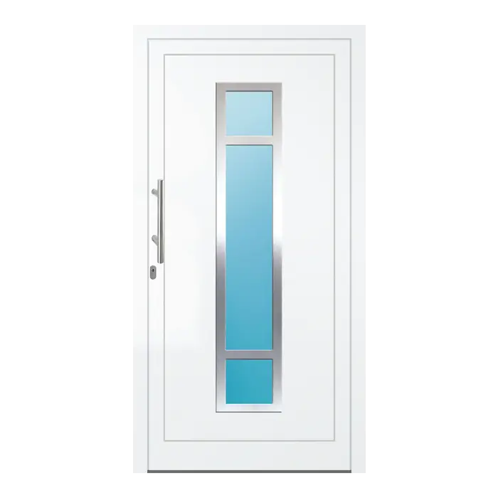 Haustür Aluminium 110x212 cm Prezo Top 01 Verkehrsweiß RAL 9016
