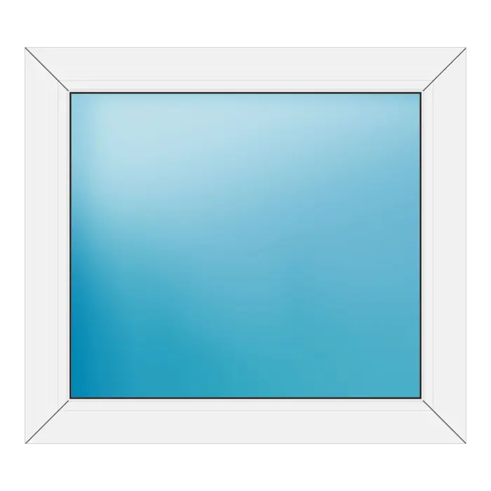 Festverglasung aus Kunststoff 78x70 cm Weiß