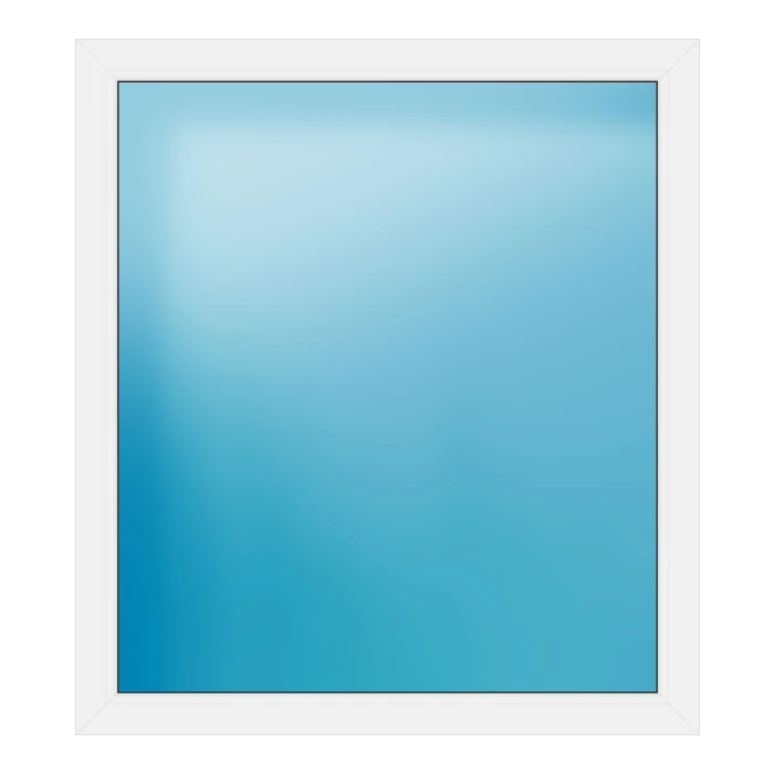 Festverglasung aus Kunststoff 118x131,7 cm Weiß