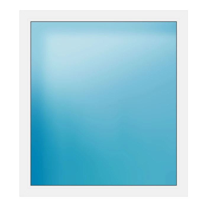 Festverglasung aus Kunststoff 121x134 cm Weiß