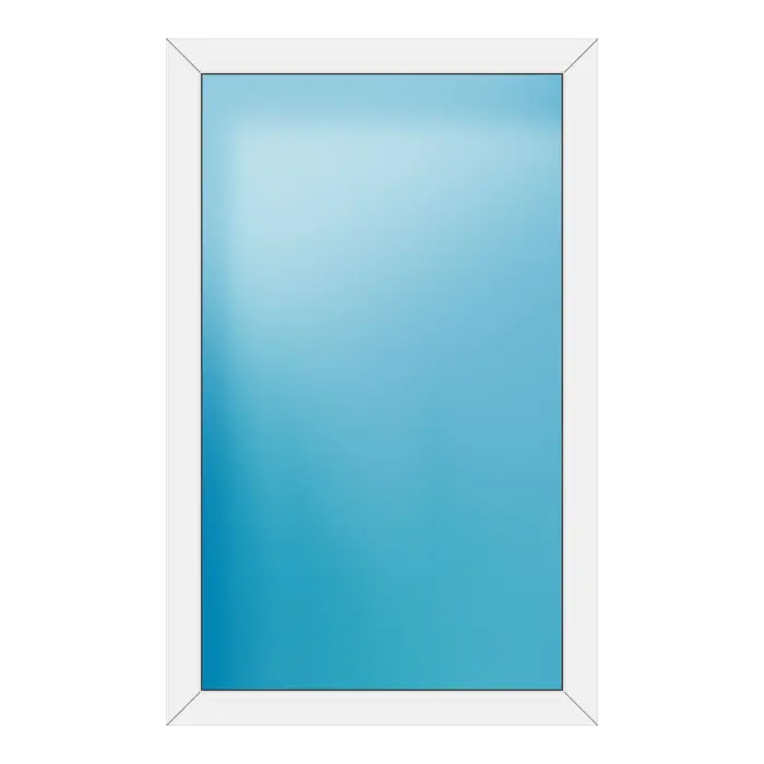 Festverglasung aus Kunststoff 98x156 cm Weiß