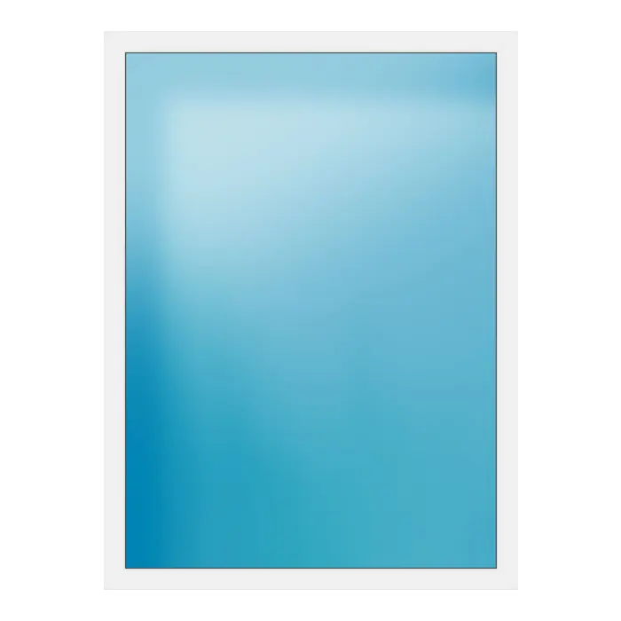 Festverglasung aus Kunststoff 154x208 cm Weiß