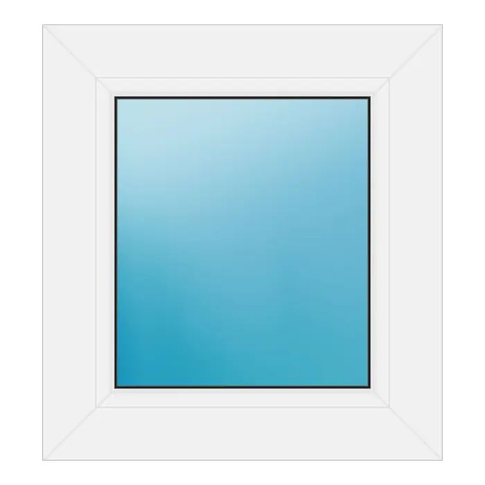 Festverglasung aus Kunststoff 44x48 cm Weiß
