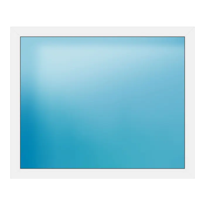 Festverglasung aus Kunststoff 148x122 cm Weiß