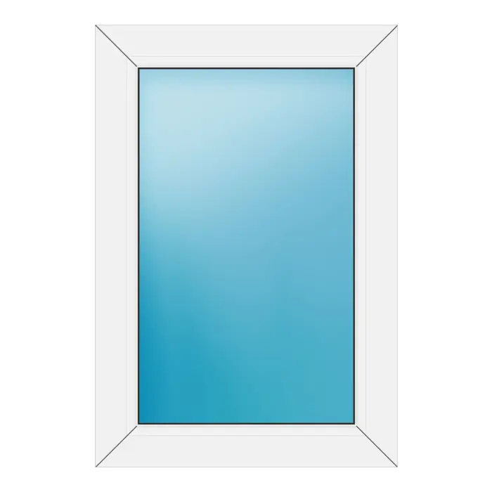 Festverglasung aus Kunststoff 56x82 cm Weiß
