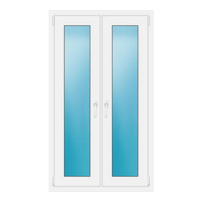 Zweiflügeliges Kunststofffenster 87x151 cm Weiß