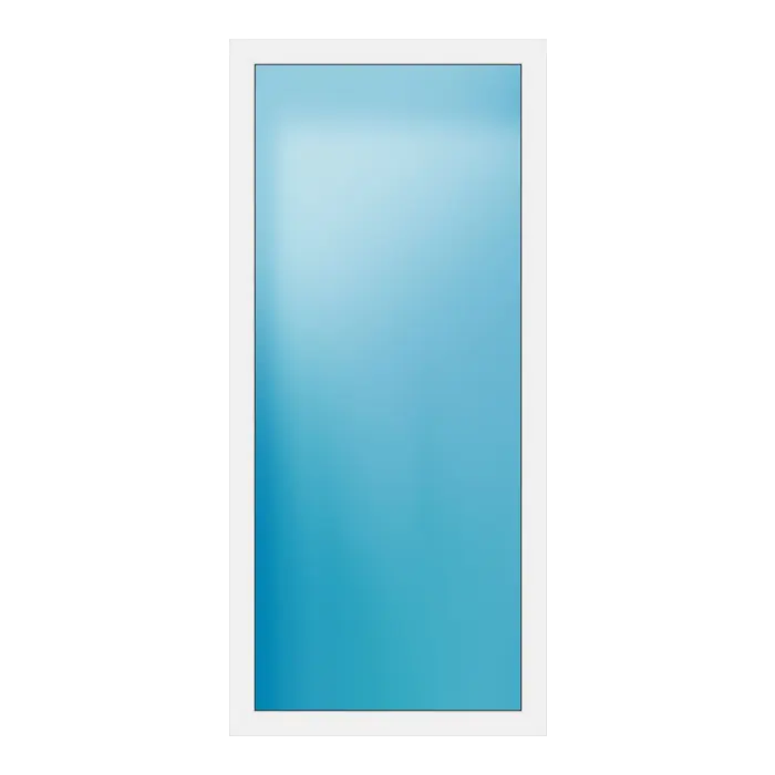 Festverglasung aus Kunststoff 100x220 cm Weiß