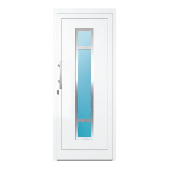 Haustür Aluminium 90x216 cm Prezo Top 01 Verkehrsweiß RAL 9016