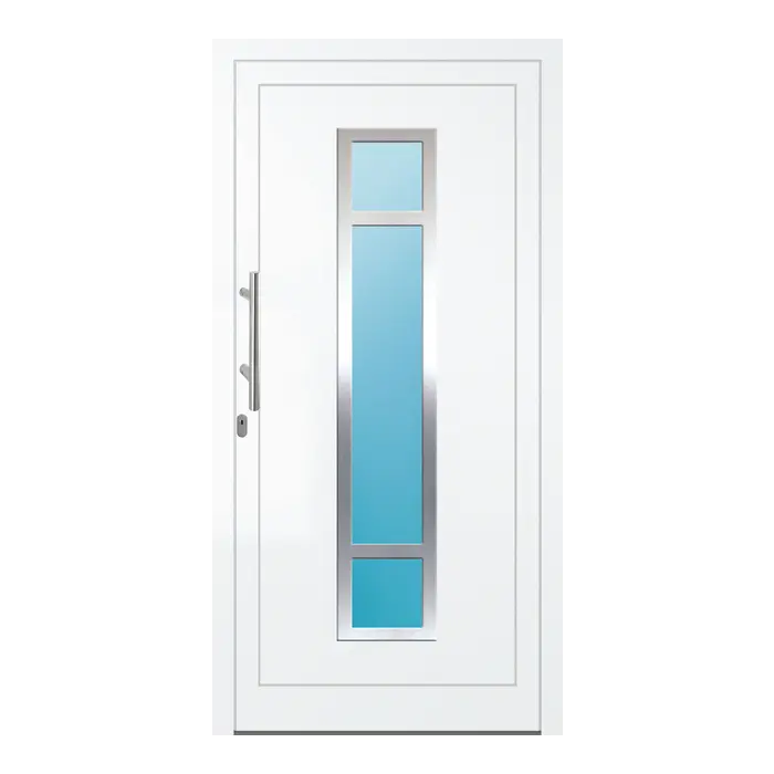 Haustür Aluminium 100x199 cm Prezo Top 01 Verkehrsweiß RAL 9016