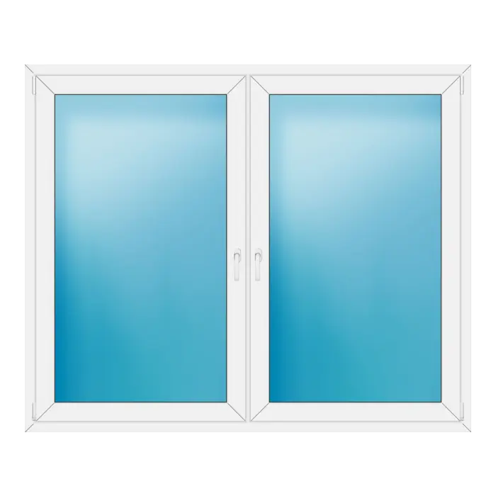 Zweiflügeliges Kunststofffenster 192x158 cm Weiß
