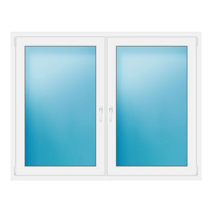 Zweiflügeliges Kunststofffenster 171,5x133,5 cm Weiß