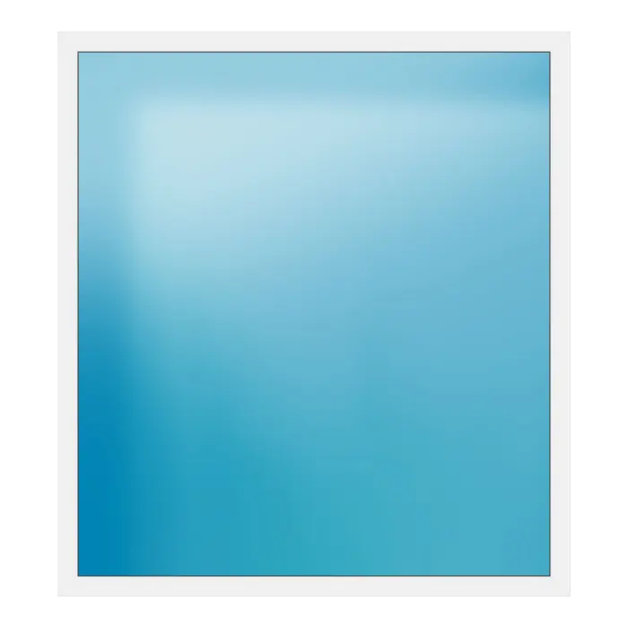 Festverglasung aus Kunststoff 201,6x222,1 cm Weiß