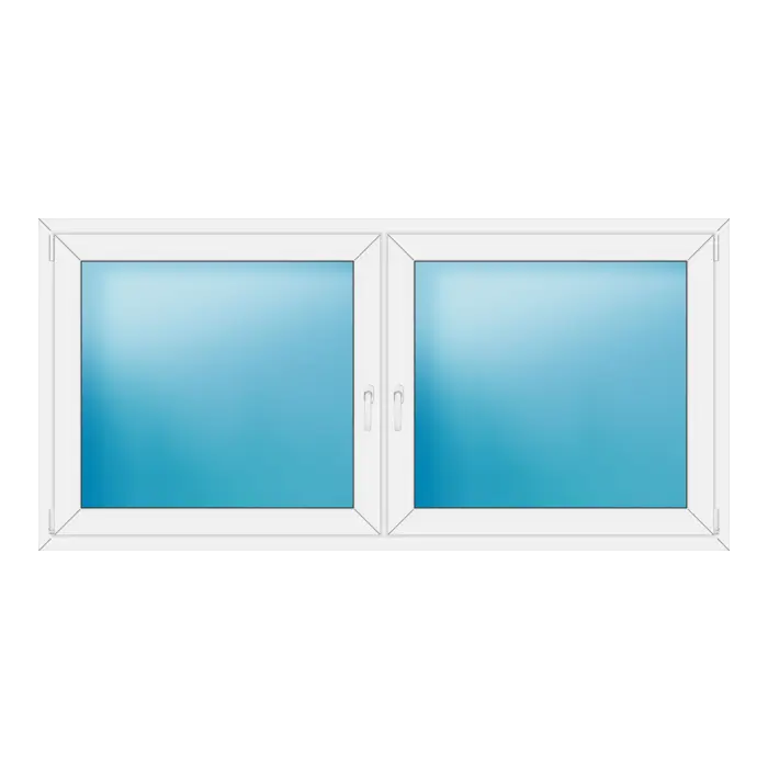 Zweiflügeliges Kunststofffenster 208x100 cm Weiß